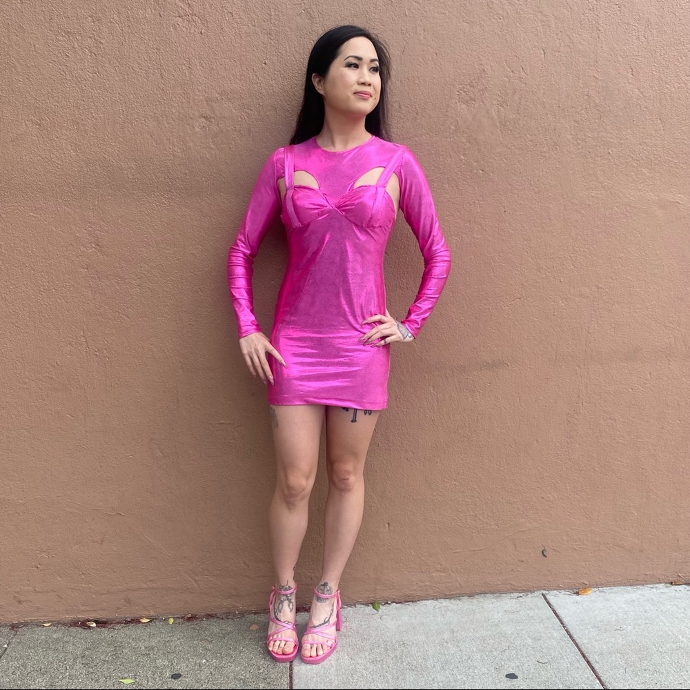 Hot Pink Barbie Inspired Mini Dress
